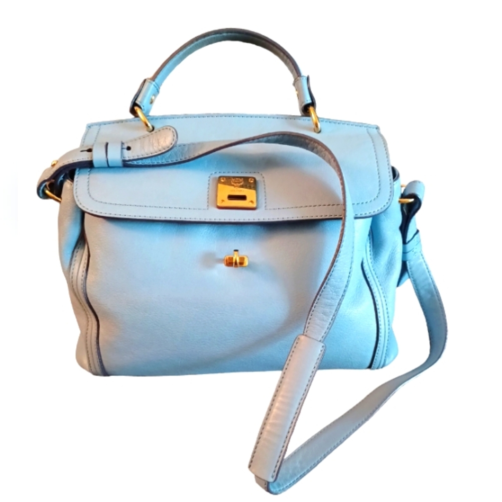 💙MCM 2-WAY LEATHER SATCHEL/BAG